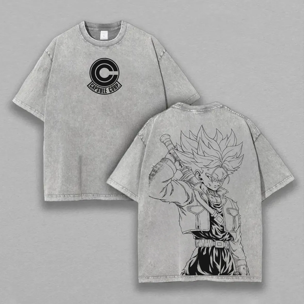 Dragon Ball Trunks Printed Unisex Washed T-Shirt