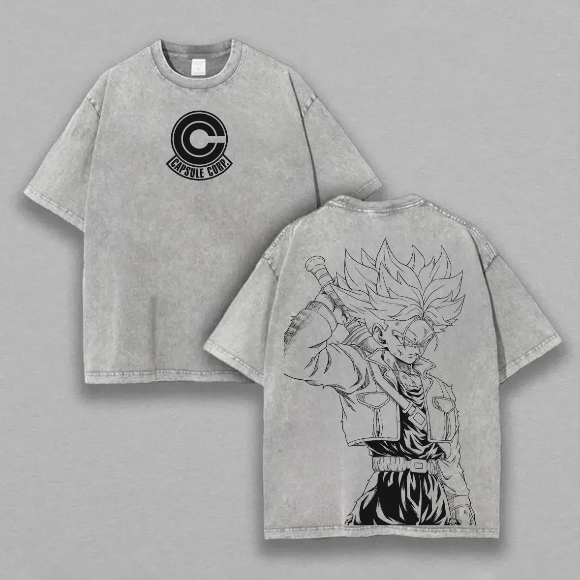 Dragon Ball Trunks Printed Unisex Washed T-Shirt