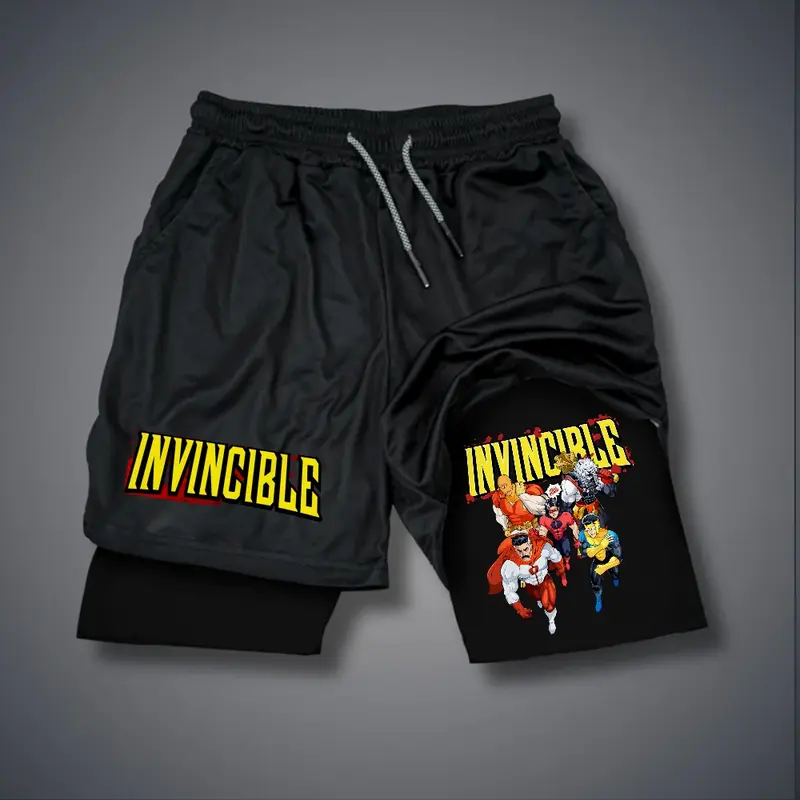 Invincible Print Men's Fitness Shorts