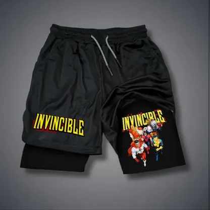 Invincible Print Men's Fitness Shorts