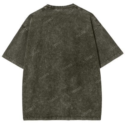 KOBE Vintage Tee Unisex-Adult Oversized Washed Cotton T-Shirt 