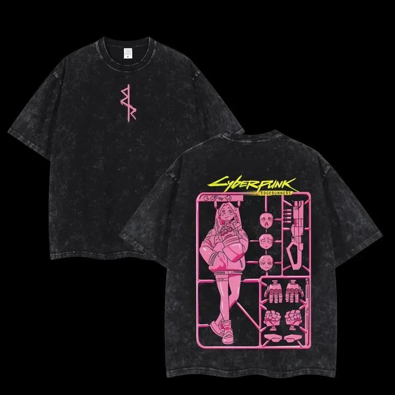 Cyberpunk Edgerunners Unisex Fit Washed T-Shirt 