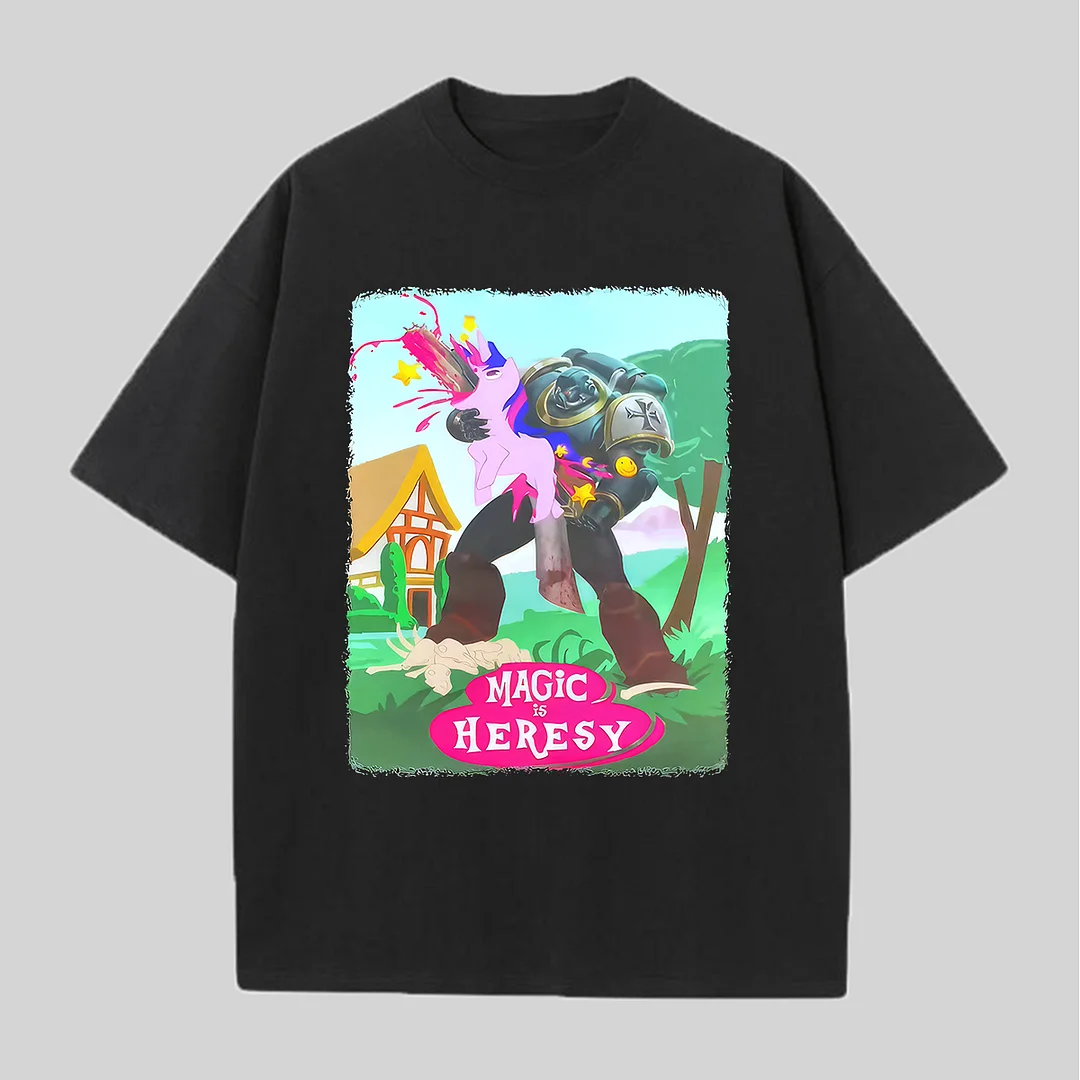 My Little Pony Warhammer 40k Printed Unisex Cotton T-Shirt