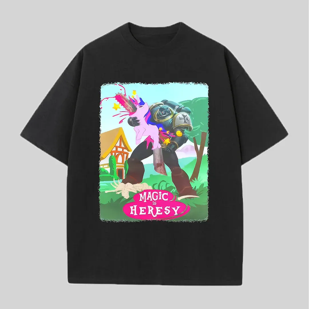 My Little Pony Warhammer 40k Printed Unisex Cotton T-Shirt