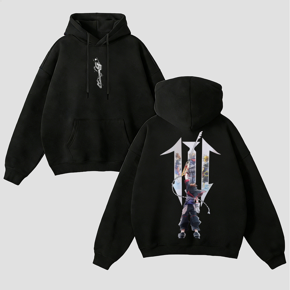 Kingdom Hearts Printed Fleece-lined Unisex Hoodie