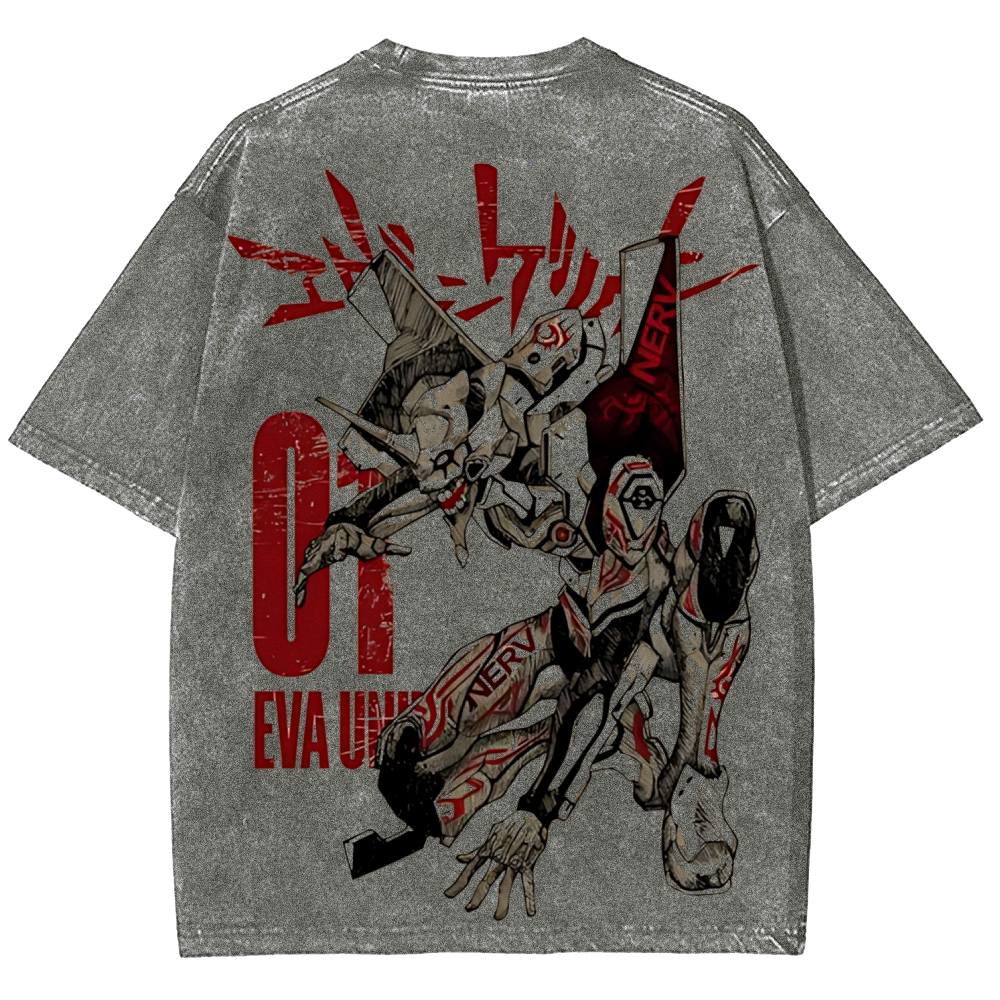 Eva Unit-01  Vintage Unisex Washed T-Shirt | Neon Genesis Evangelion