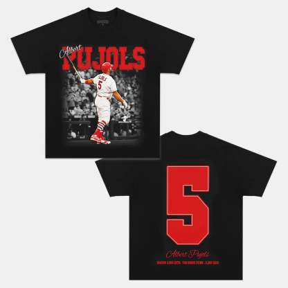 Unisex-Adult Ultra Cotton Washed T-Shirt Graphic ALBERT PUJOLS VINTAGE TEE