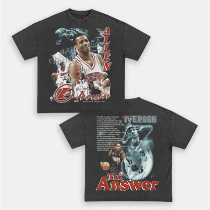 ALLEN IVERSON TEE Unisex Vintage Washed Cotton T-shirts