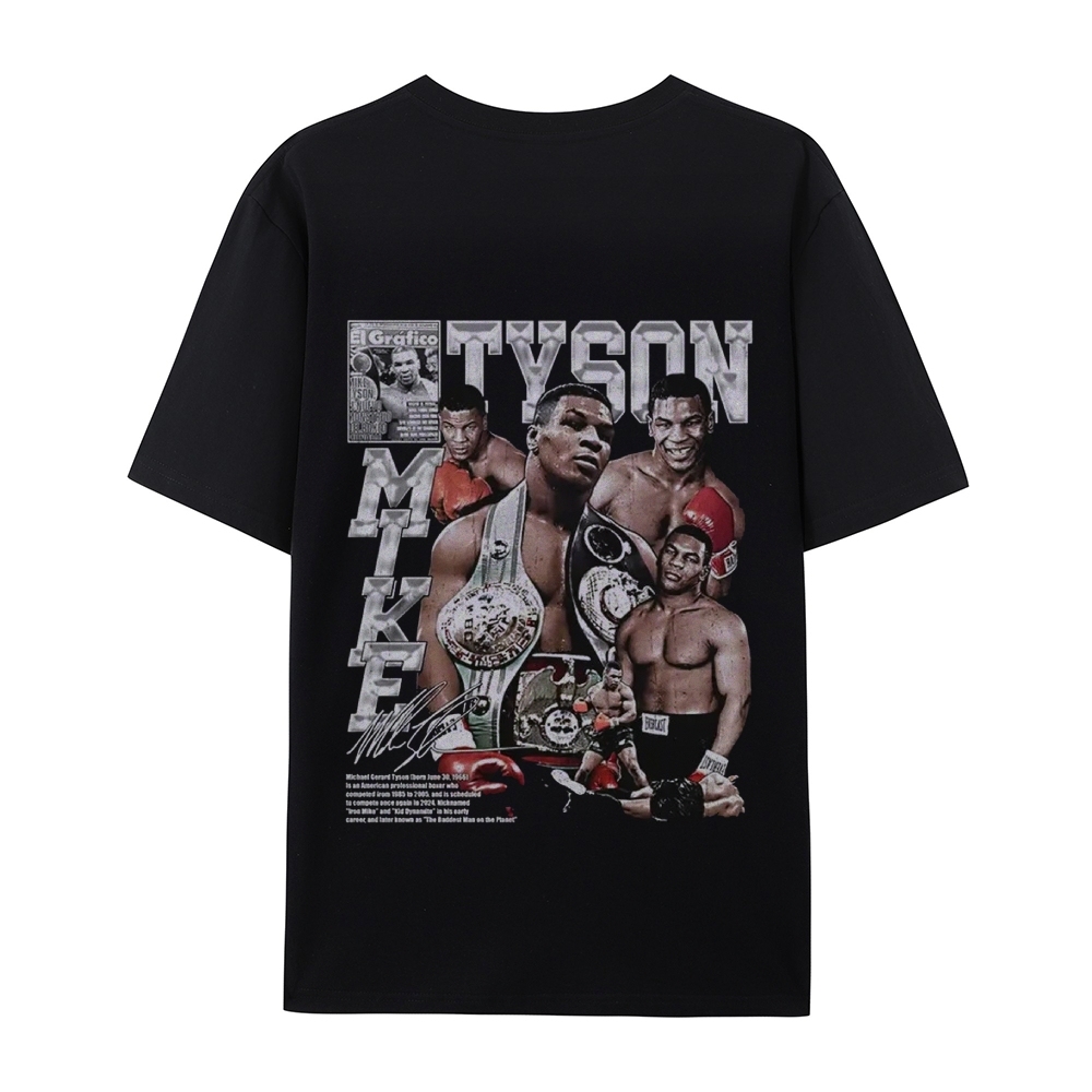 Unisex-Adult Ultra Cotton Washed T-Shirt Graphic MIKE TYSON V2 TEE
