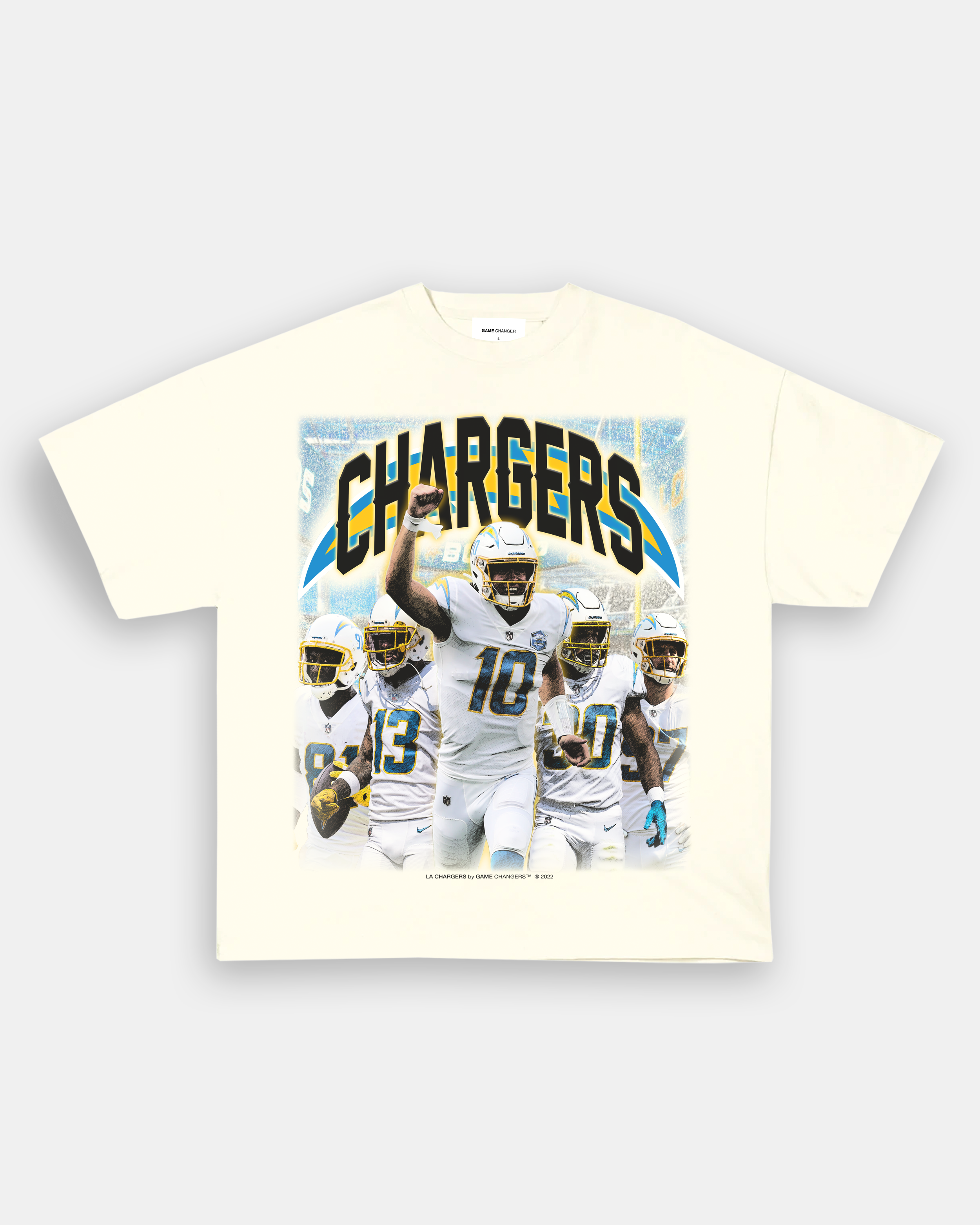 Unisex-Adult Ultra Cotton Washed T-Shirt Graphic LA CHARGERS TEE