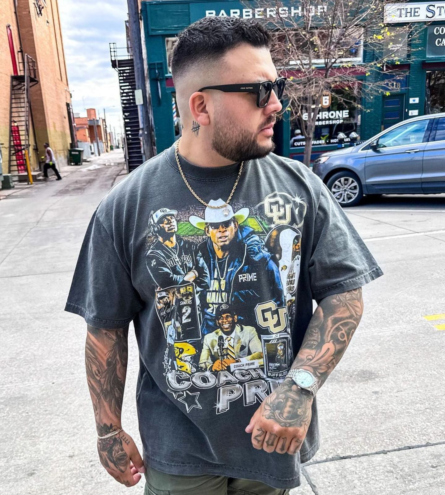 Unisex-Adult Ultra Cotton Washed T-Shirt Graphic COACH PRIME TEE