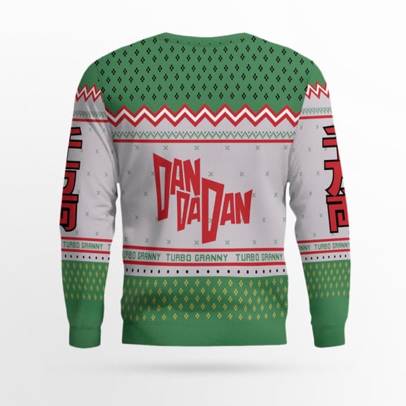 Dandadan Turbo Granny Holiday Ugly Christmas Sweater