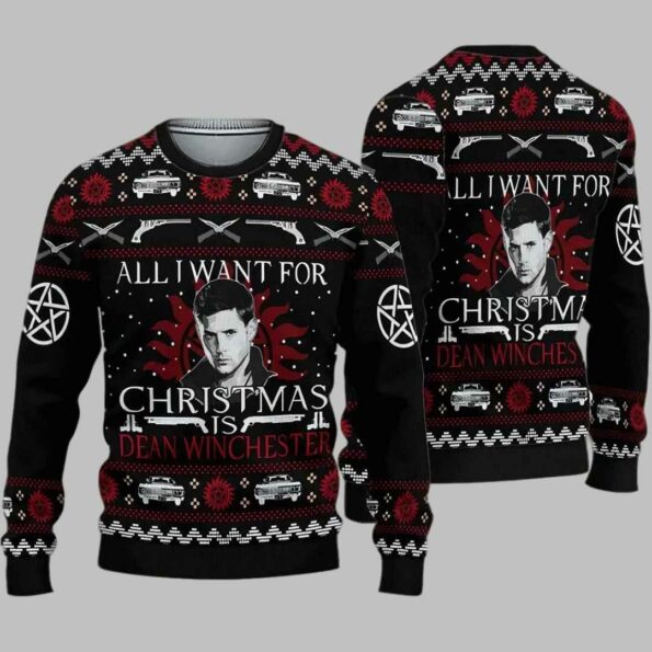 Dean Winchester Ugly Christmas Sweater
