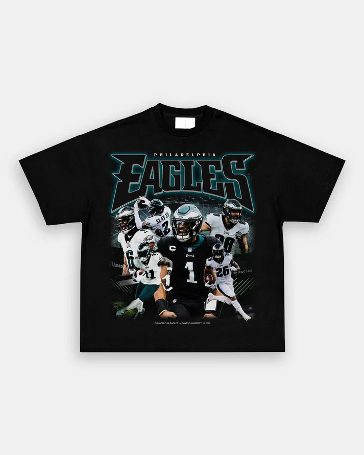 Classic Style Unisex-Adult Oversized Pure Cotton T-Shirt Graphic EAGLES TEE