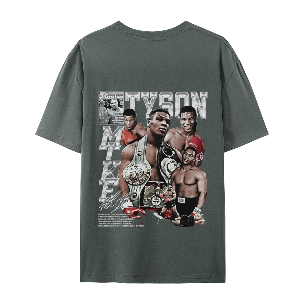 Unisex-Adult Ultra Cotton Washed T-Shirt Graphic MIKE TYSON V2 TEE