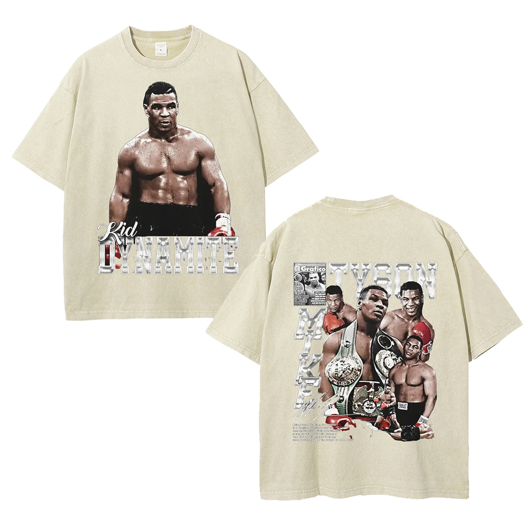 Unisex-Adult Ultra Cotton Washed T-Shirt Graphic MIKE TYSON V2 TEE