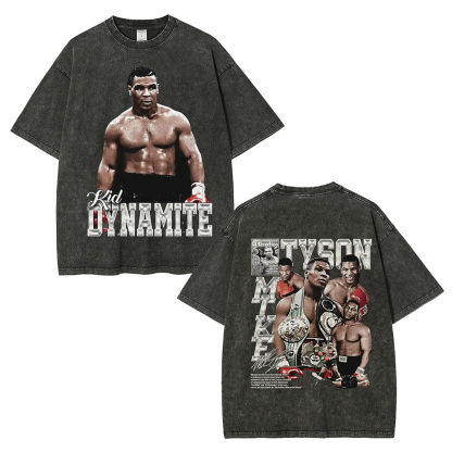 Unisex-Adult Ultra Cotton Washed T-Shirt Graphic MIKE TYSON V2 TEE