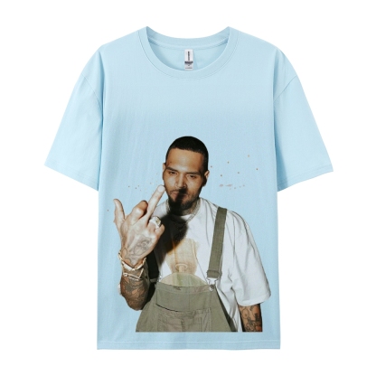 Unisex-Adult Ultra Cotton Washed T-Shirt Graphic BIG FACE CHRIS BROWN TEE