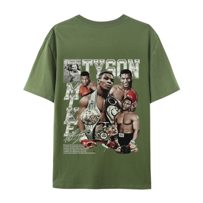 Unisex-Adult Ultra Cotton Washed T-Shirt Graphic MIKE TYSON V2 TEE