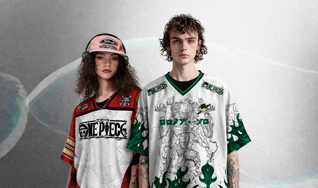 {"default":"anime mesh jersey teesace one piece shirt "}

