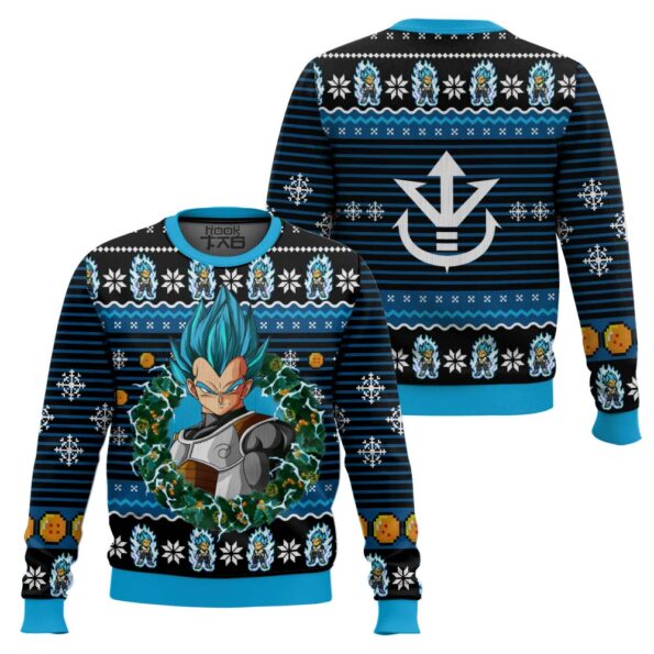 Super Saiyan Blue Vegeta Ugly Christmas Sweater