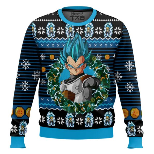 Super Saiyan Blue Vegeta Ugly Christmas Sweater