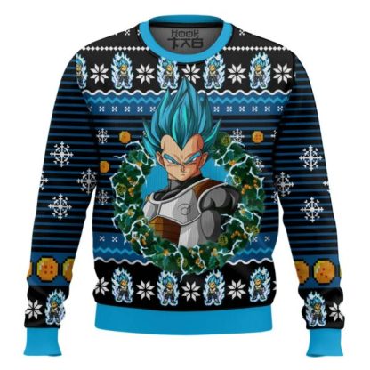 Super Saiyan Blue Vegeta Ugly Christmas Sweater