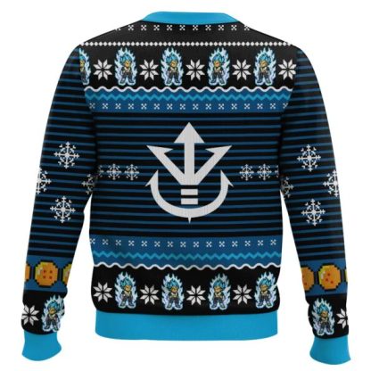 Super Saiyan Blue Vegeta Ugly Christmas Sweater