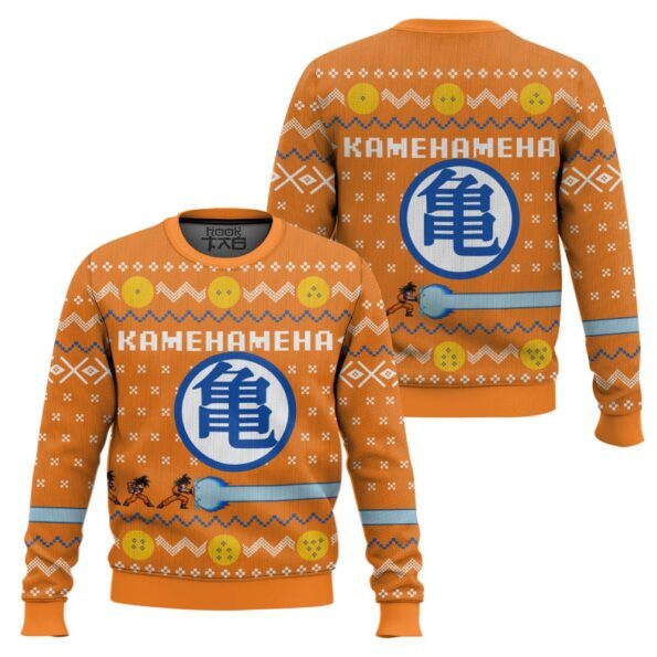 DBZ Kamehameha Ugly Christmas Sweater