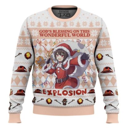 God’s Blessing on this Wonderful World Explosion KonoSuba Ugly Christmas Sweater