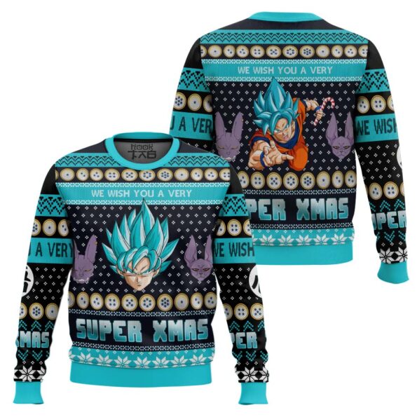 A Very Saiyan Christmas Dragon Ball Z Ugly Christmas Sweater
