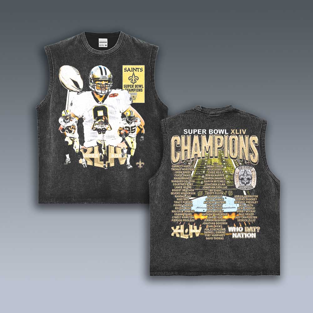 VINTAGE TANK TOP | SUPER BOWL XLIV CHAMPS SAINTS
