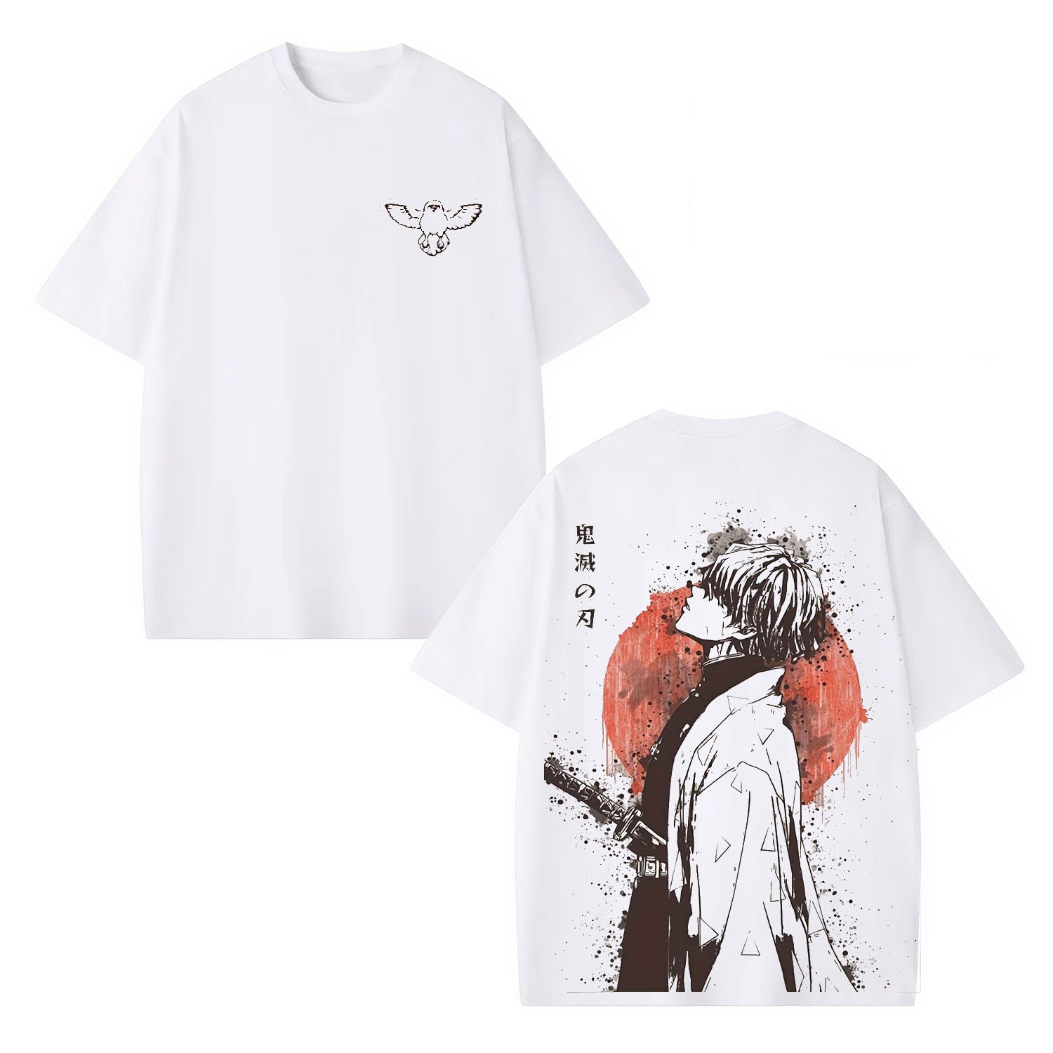 ZENITSU DEMON SLAYER ANIME UNISEX WASHED T-SHIRT -[DS]