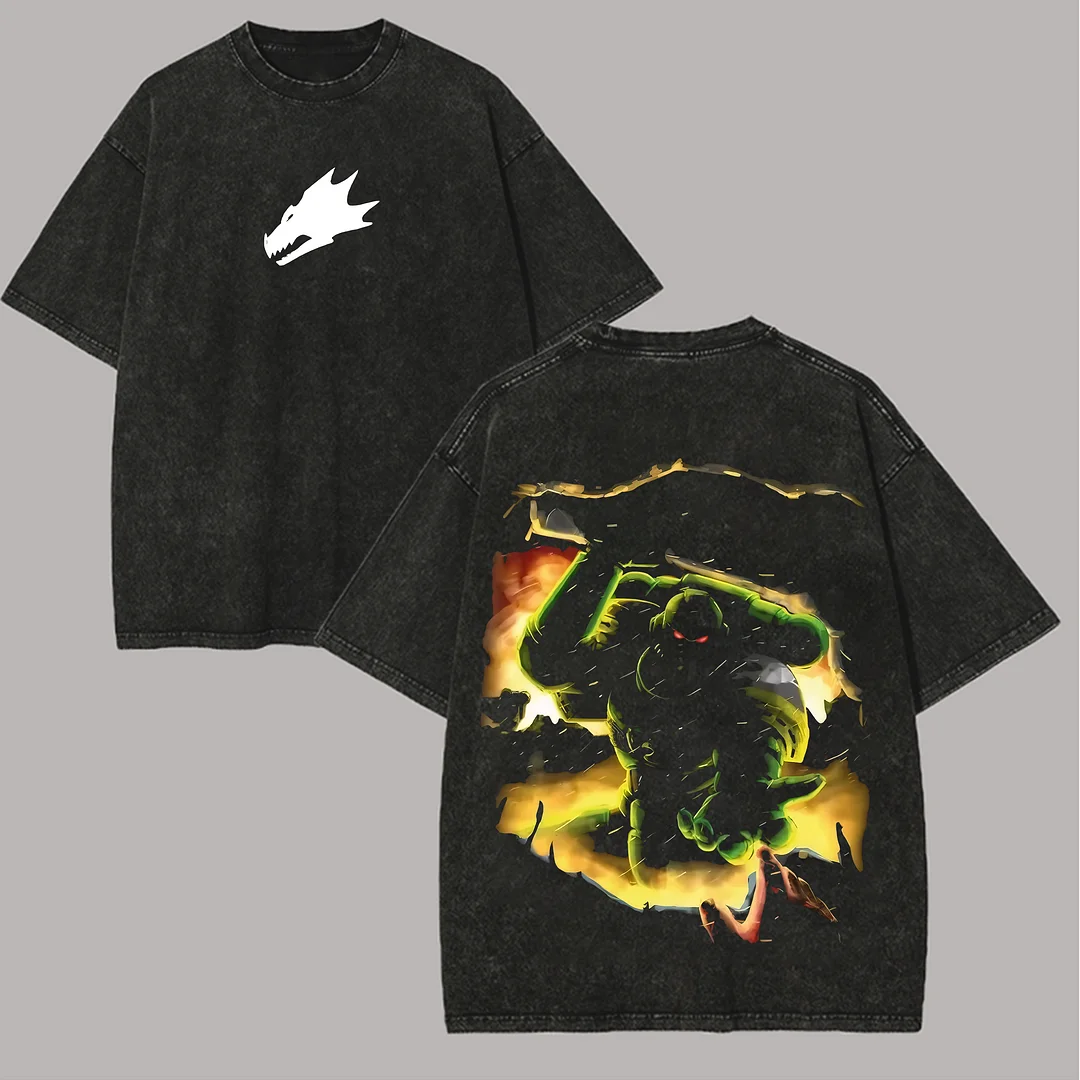 Warhammer 40k Lamenters Chapter Printed Unisex Washed T-Shirt
