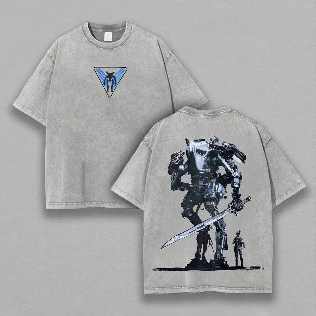 Titanfall Printed Unisex Washed T-Shirt