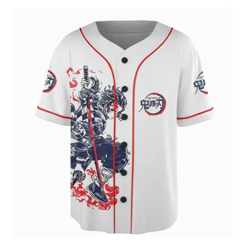 Demon Slayer Tαnjiro Nezukο Baseball Jersey 