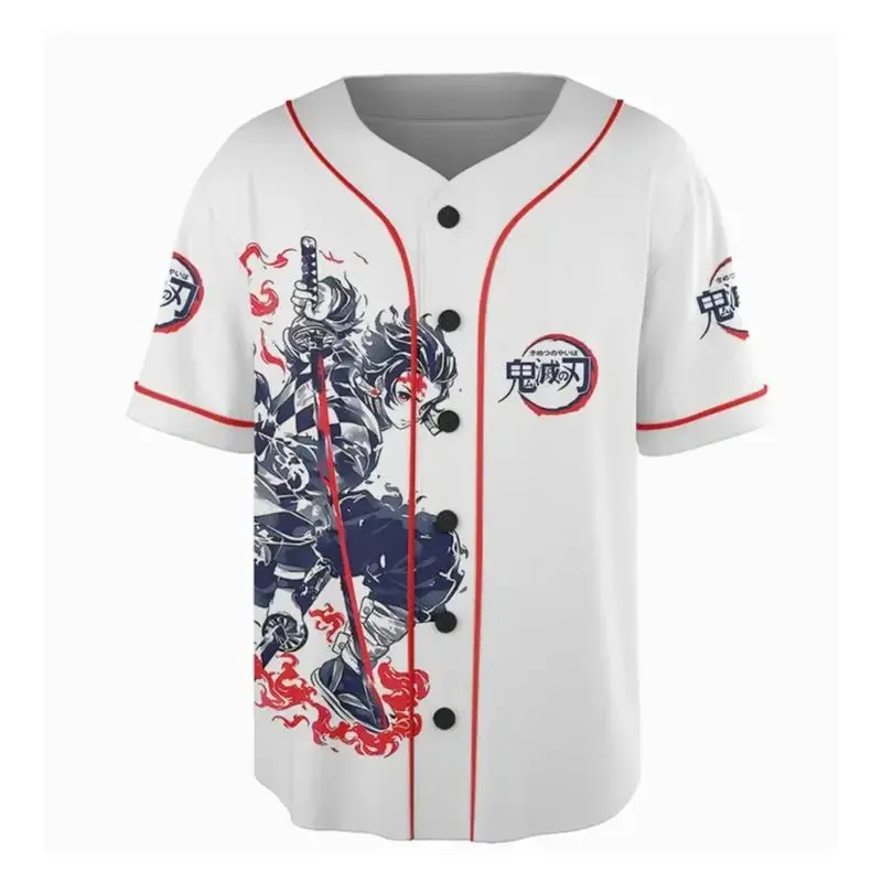 Demon Slayer Tαnjiro Nezukο Baseball Jersey 