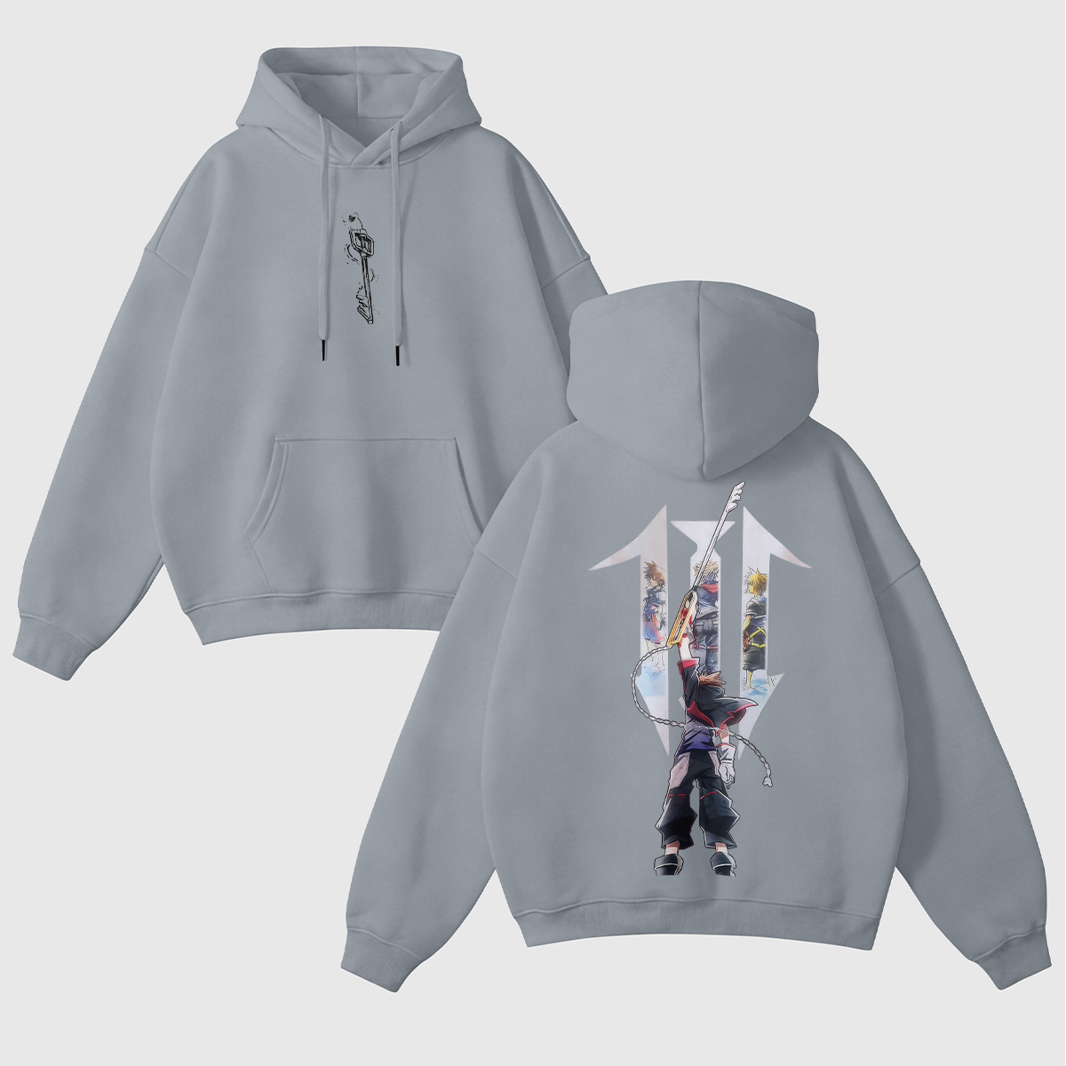 Kingdom Hearts Printed Fleece-lined Unisex Hoodie