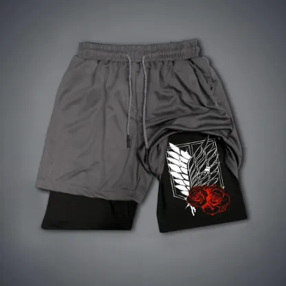 Attack on Titan Print Men's Fitness Shorts