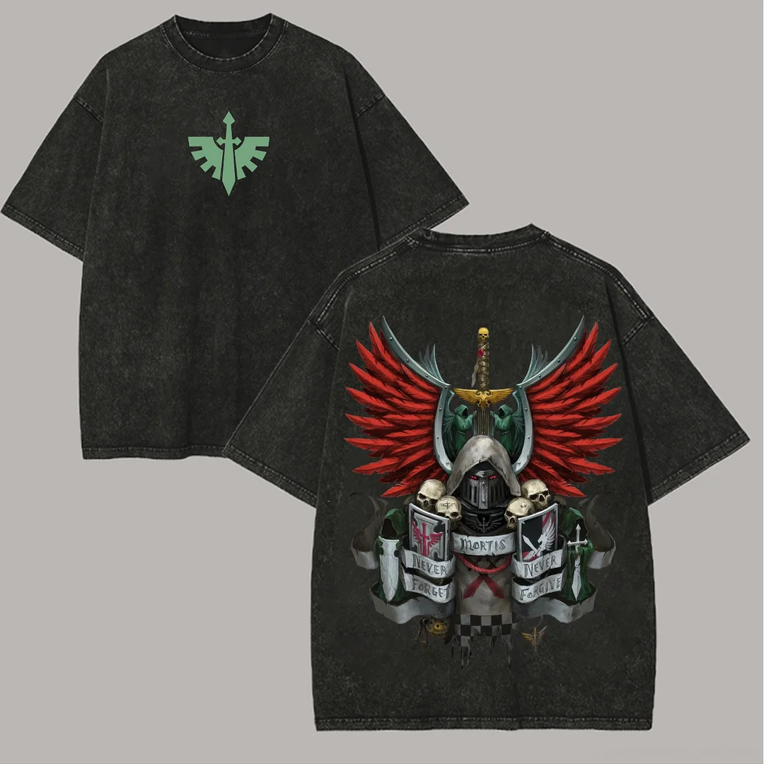 Dark Angels Warhammer 40k Printed Unisex Washed T-Shirt