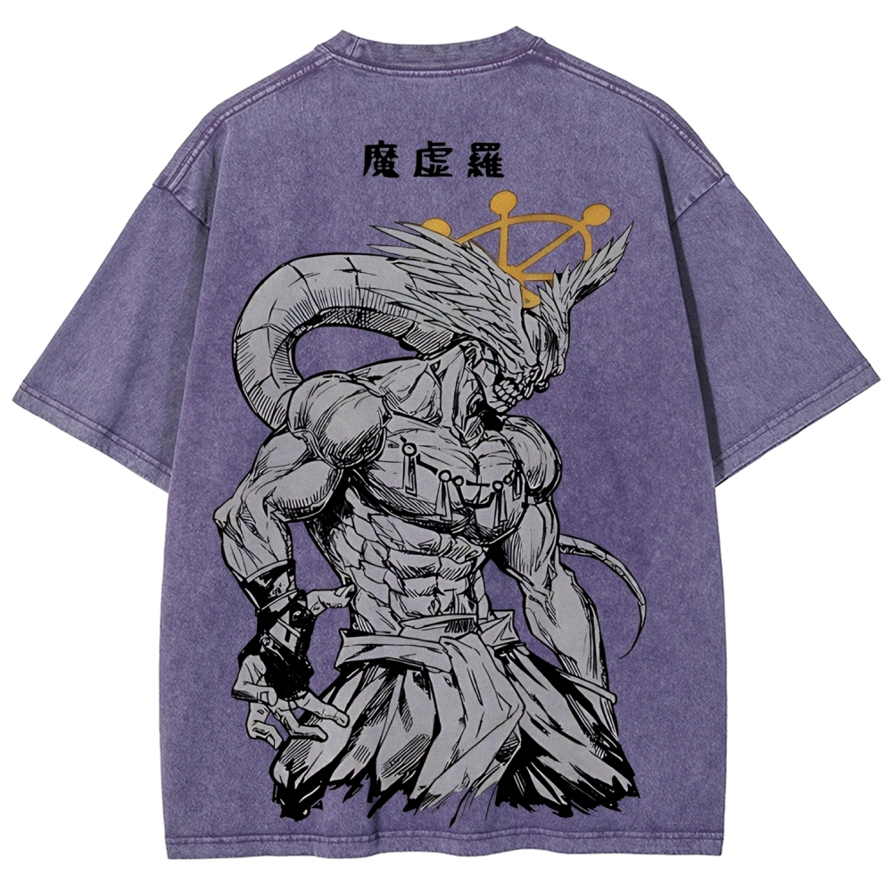 Jujutsu Kaisen Mahoraga Printed Unisex Washed T-Shirt