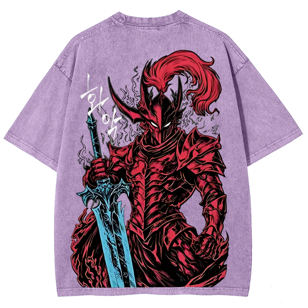 Igris Solo Leveling Vintage Unisex Washed T-Shirt