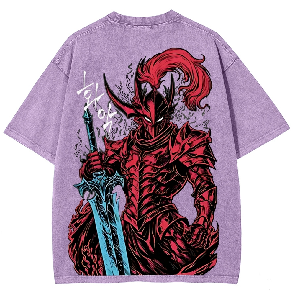 Igris Solo Leveling Vintage Unisex Washed T-Shirt