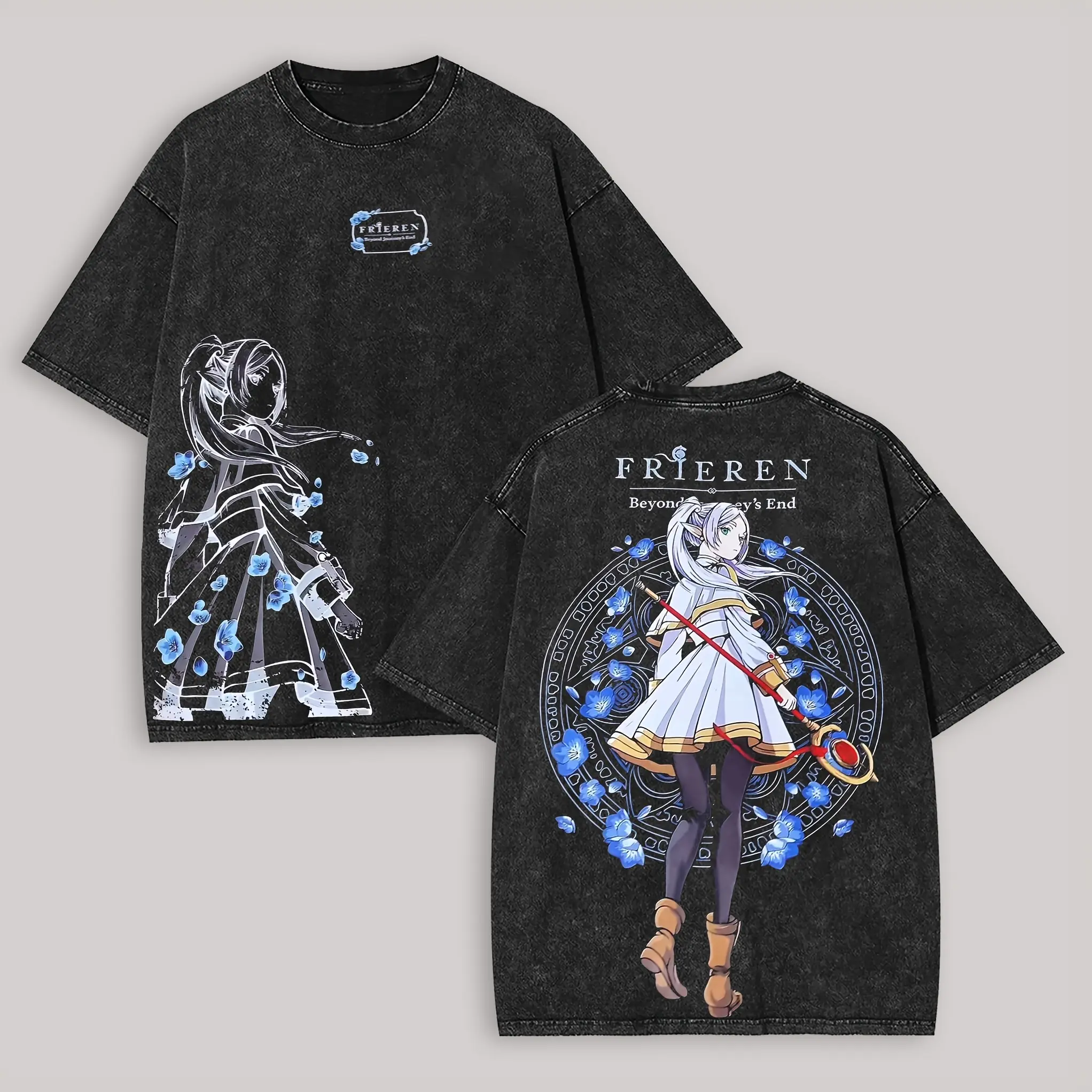 Frieren: Beyond Journey's End Printed Unisex Washed T-Shirt