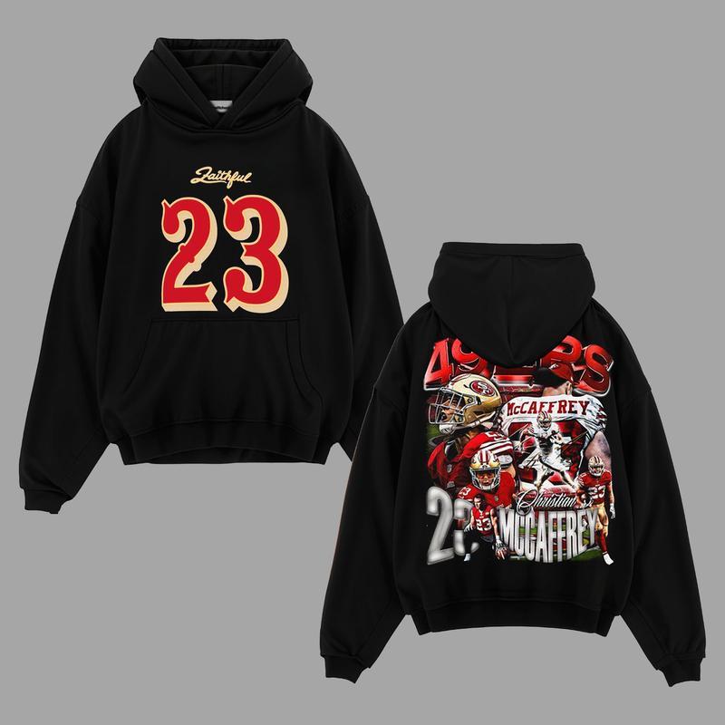  Christian McCaffrey | Casual Washed Tee & Hoodie & Sweatshirt