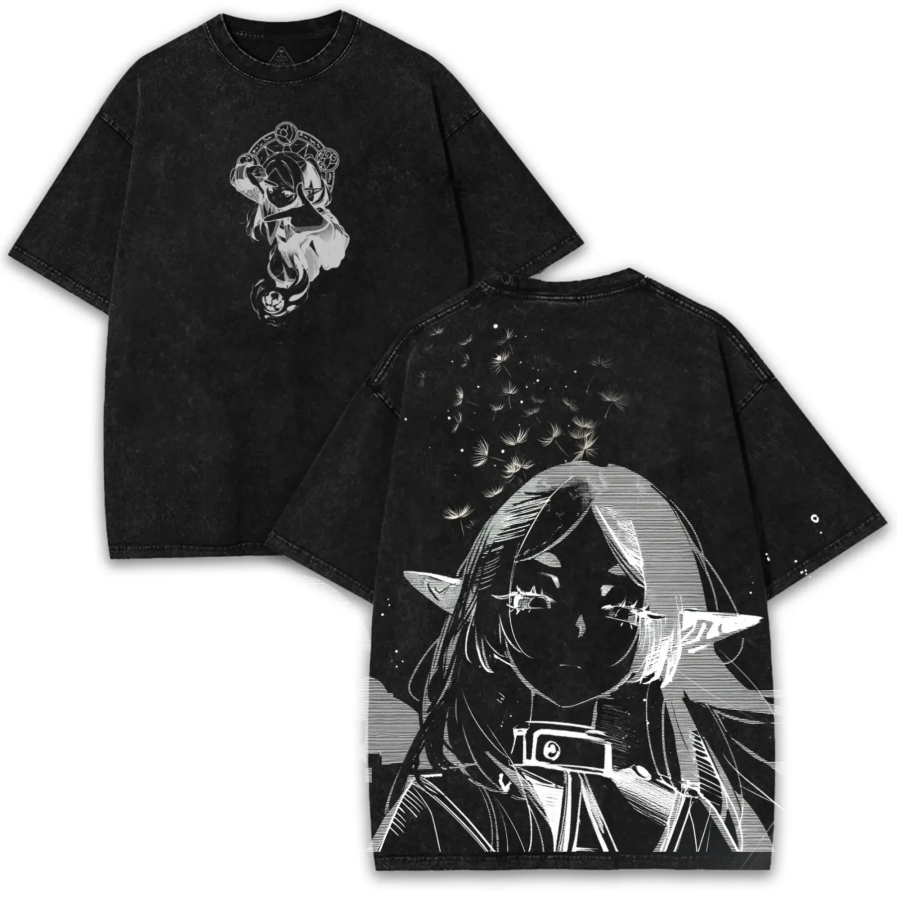 Frieren Beyond Journey’s End Printed Unisex Washed T-Shirt