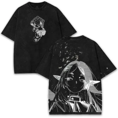 Frieren Beyond Journey’s End Printed Unisex Washed T-Shirt