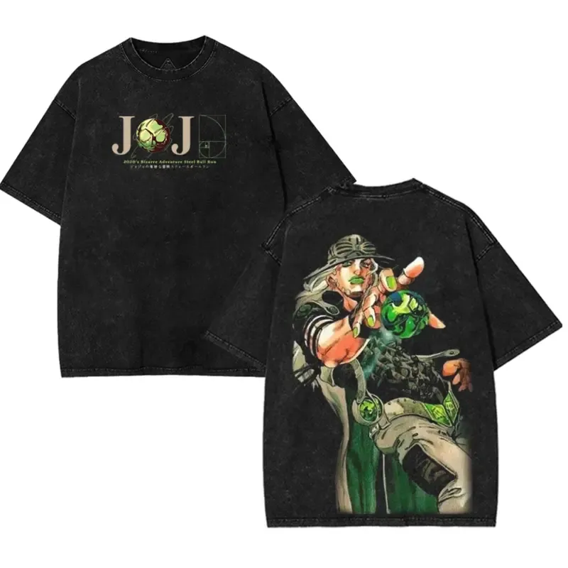 JoJo's Bizarre Adventure Vintage Unisex Washed T-Shirt