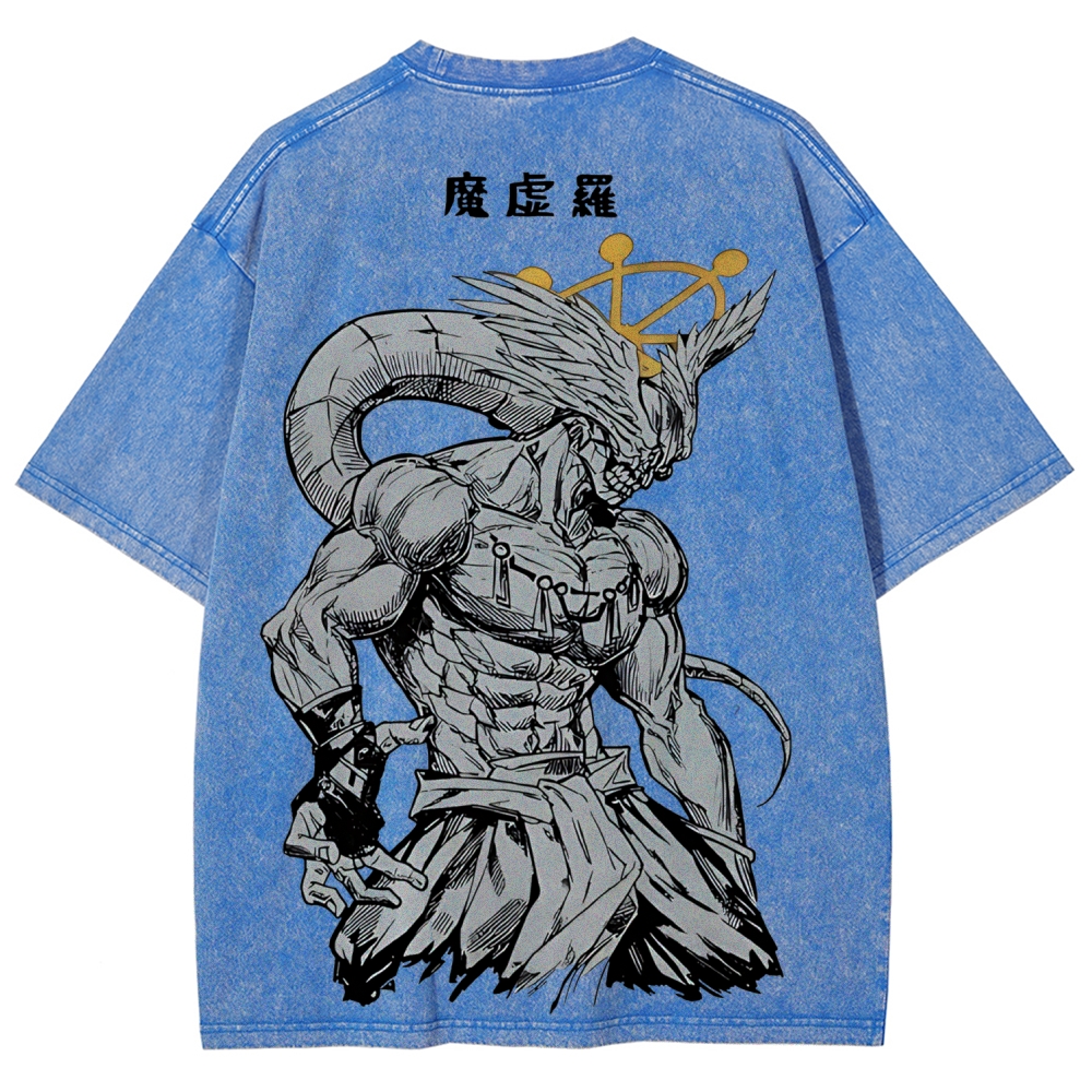 Jujutsu Kaisen Mahoraga Printed Unisex Washed T-Shirt