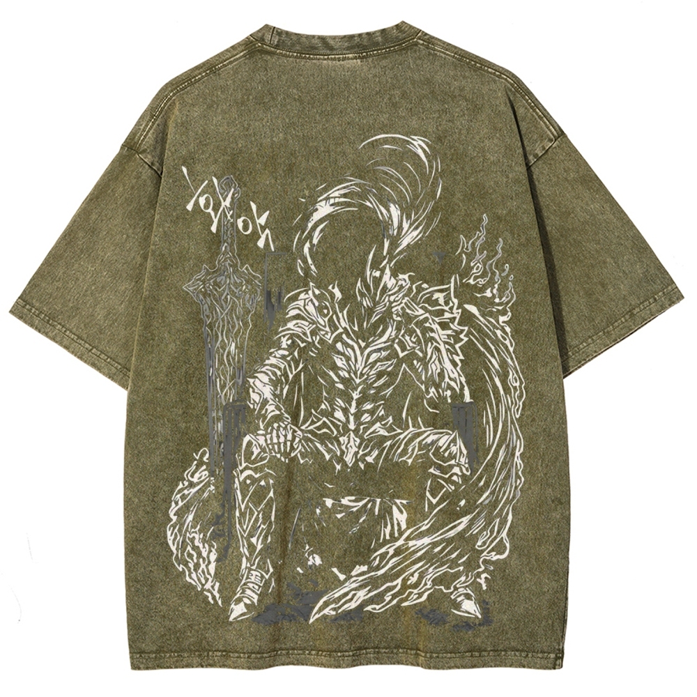 Solo Leveling Igris Printed Unisex Washed T-Shirt